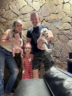 Family With White Dog