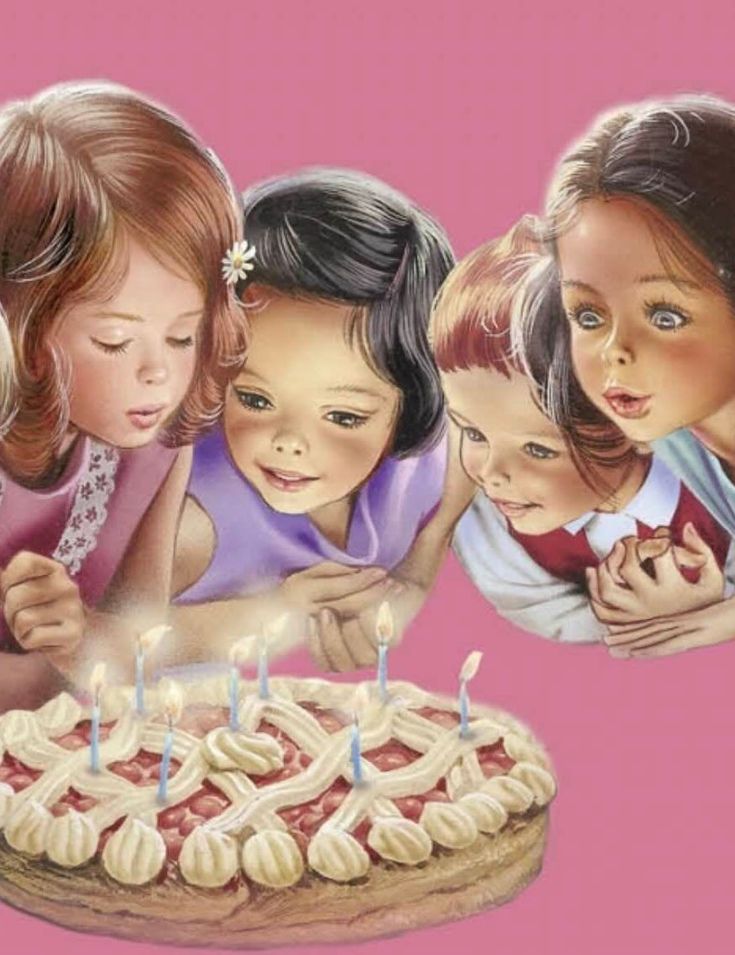 Girls Birthday Cake Celebration