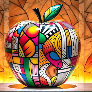 Pop Art Apple Sculpture