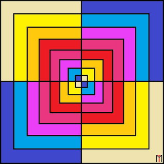 Colorful Concentric Squares