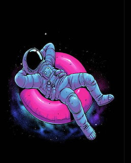 Astronaut on Pink Float