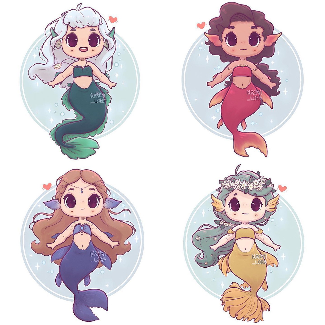 Chibi Mermaid Quartet