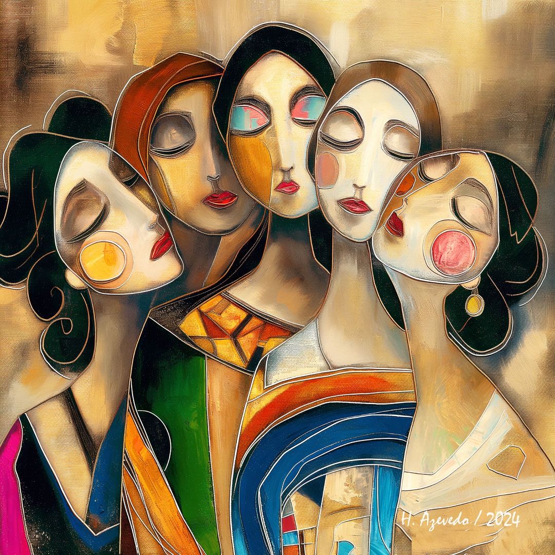 Five Stylized Women Portrait