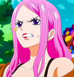 Close-up anime woman with long pink hair and an angry expression