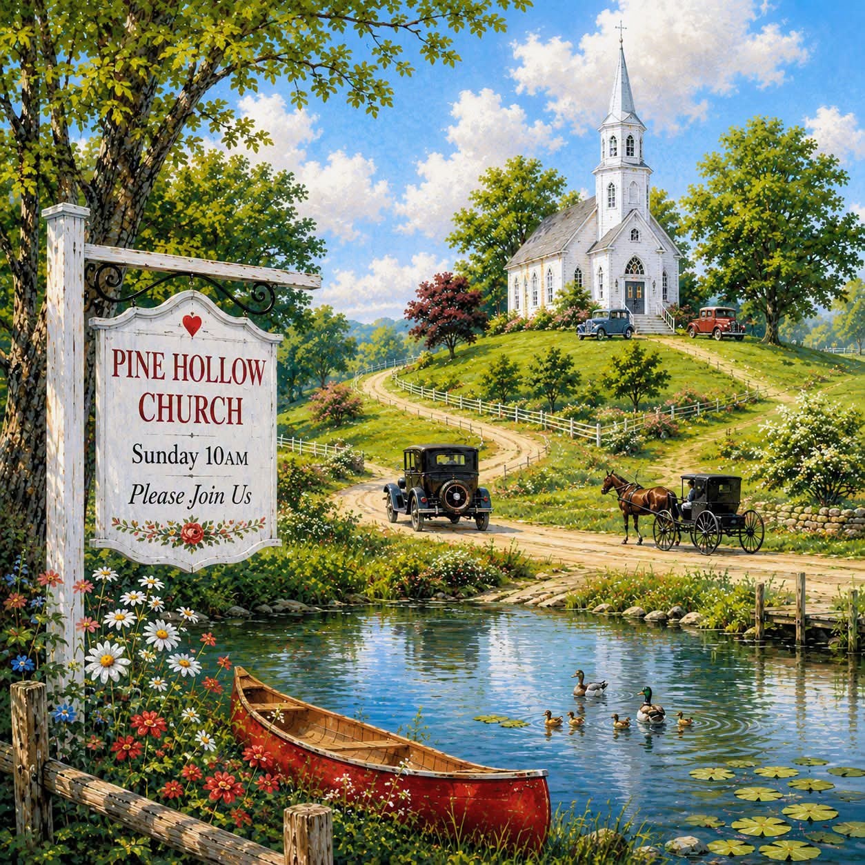 Pine Hollow Church Scene