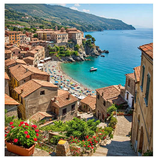 Italian Coastal Village Beach