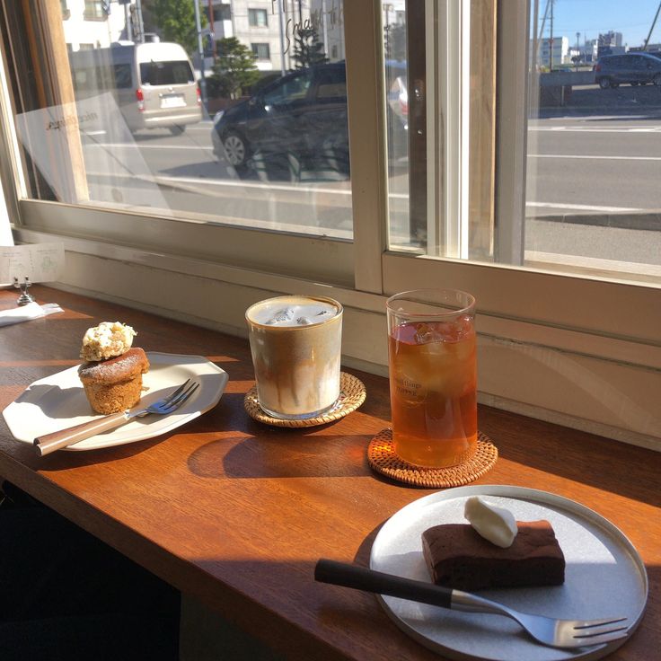 Coffee Shop Window Desserts