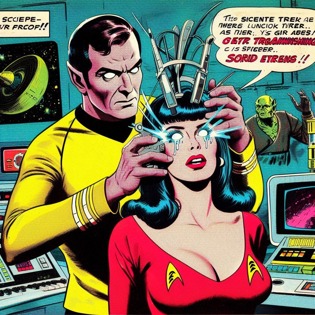 Retro Sci-Fi Comic Scene