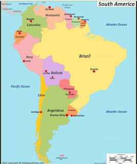 Map of South America