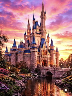 Fairytale Castle at Sunset