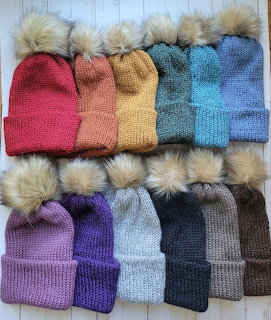 Colorful Knit Pom Beanies