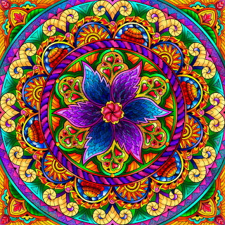 Vibrant Mandala Flower
