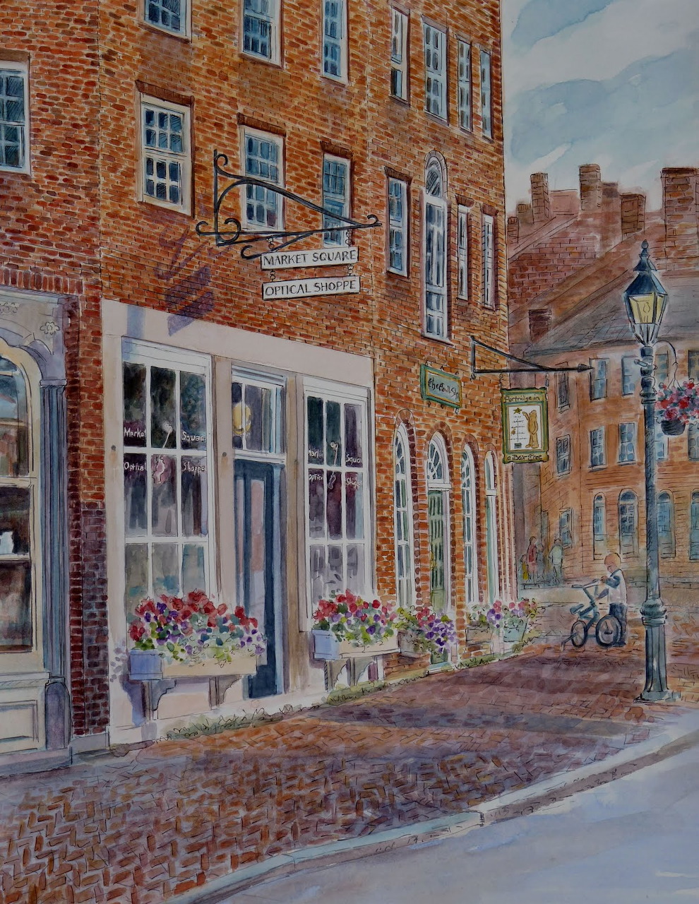 Newburyport Street Scene Painting