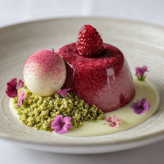 Raspberry Panna Cotta Dessert