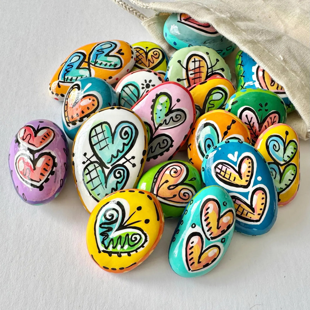 Heart Painted Rocks