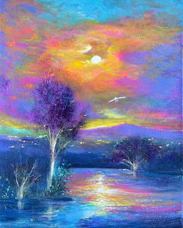 Purple Sunset Painting
