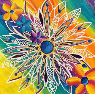 Colorful Floral Mandala Art