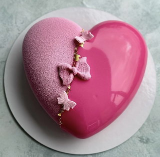 Pink Heart Cake