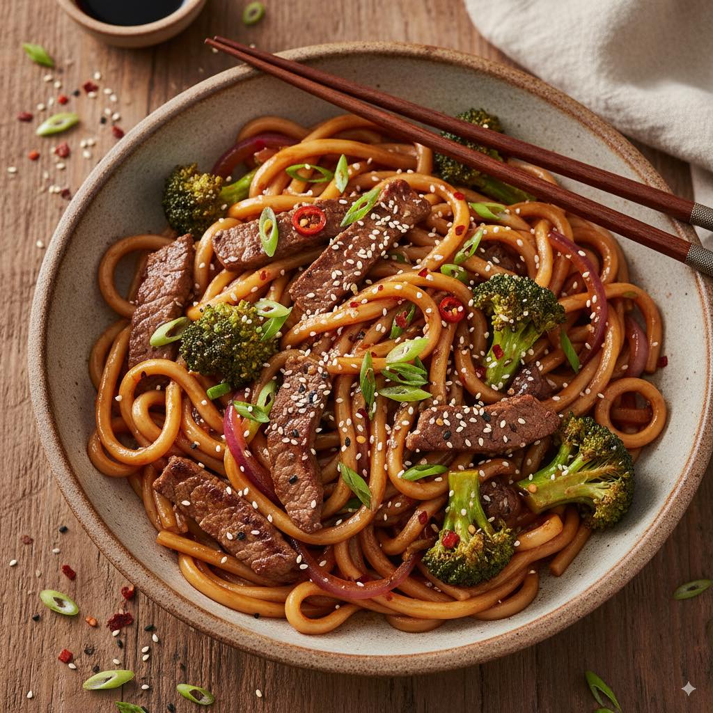 Beef Udon Noodles