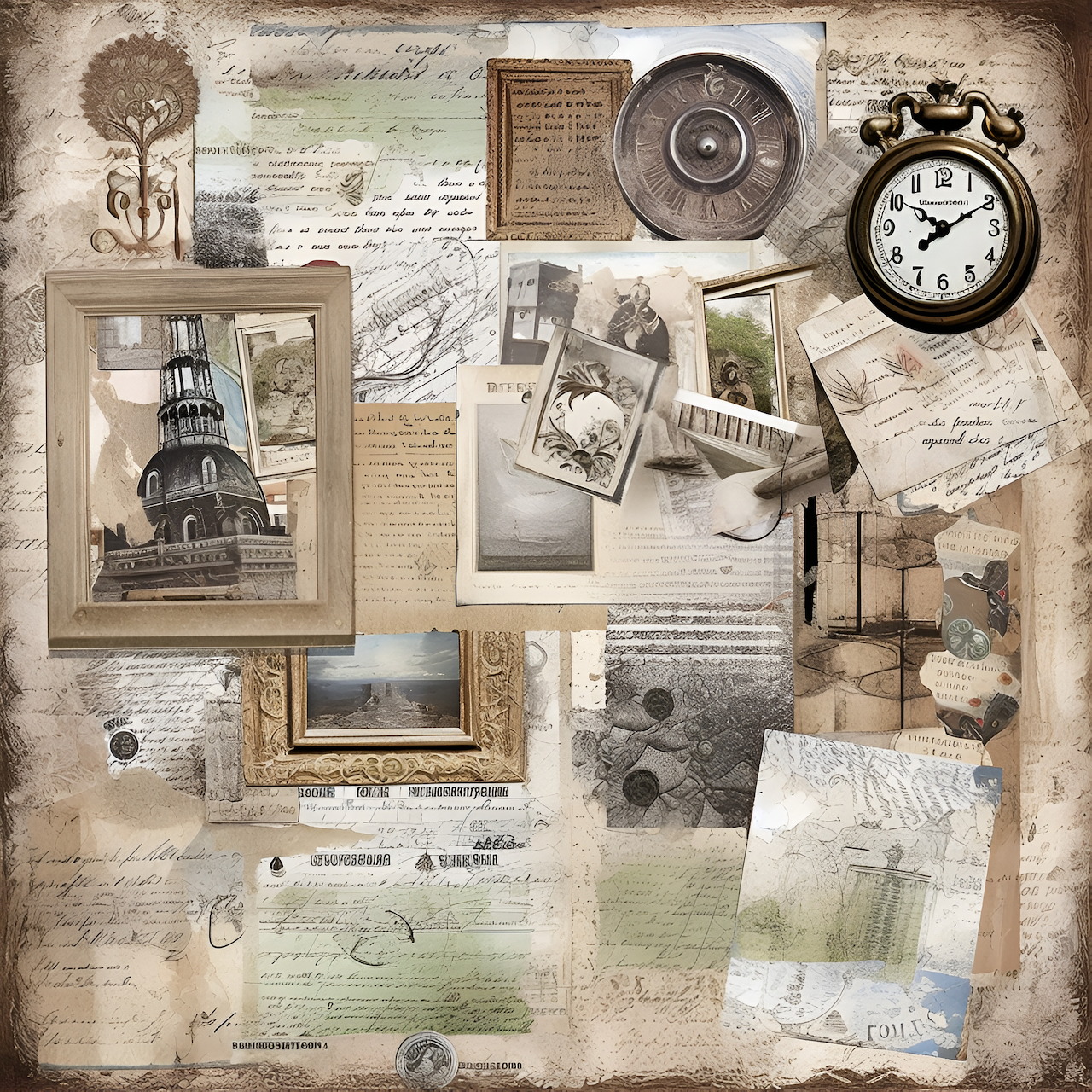 Vintage Scrapbook Collage