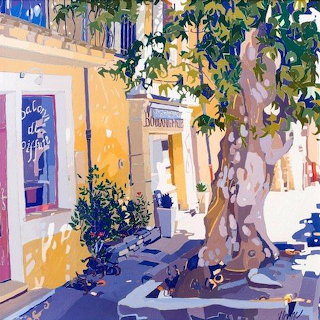 Sunny Mediterranean Street Scene