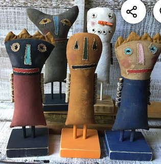 Folk Art Wooden Figures