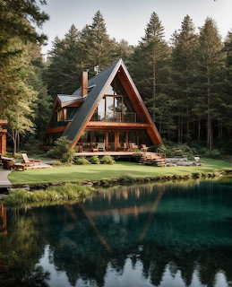 A-Frame Cabin by Lake