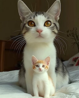 Mother Cat With Kitten