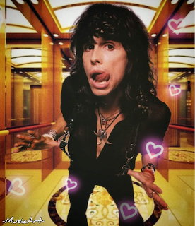 Steven Tyler of Aerosmith posing for a portrait