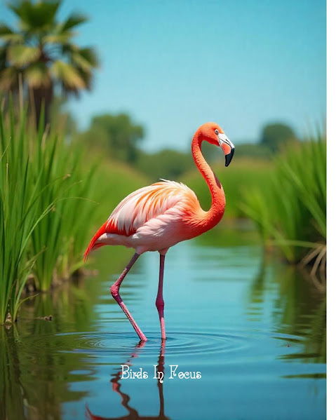 Flamingo in Wetland