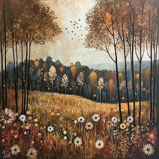 Autumn Ceramic Tile Art