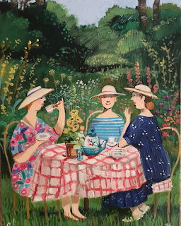 Garden Tea Party Painting