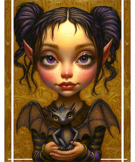 Gothic Girl with Bat
