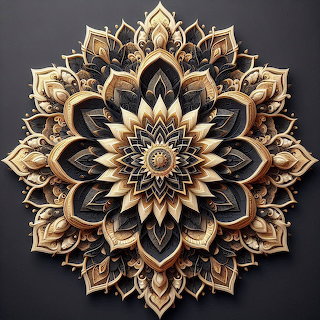 Gold and Black Mandala