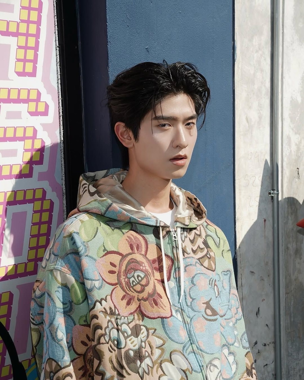 Young Man Floral Hoodie
