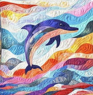Dolphin Quilt Art