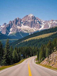 Mountain Road Canadian Rockies