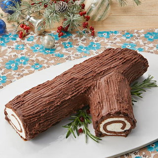 Chocolate Yule Log Cake