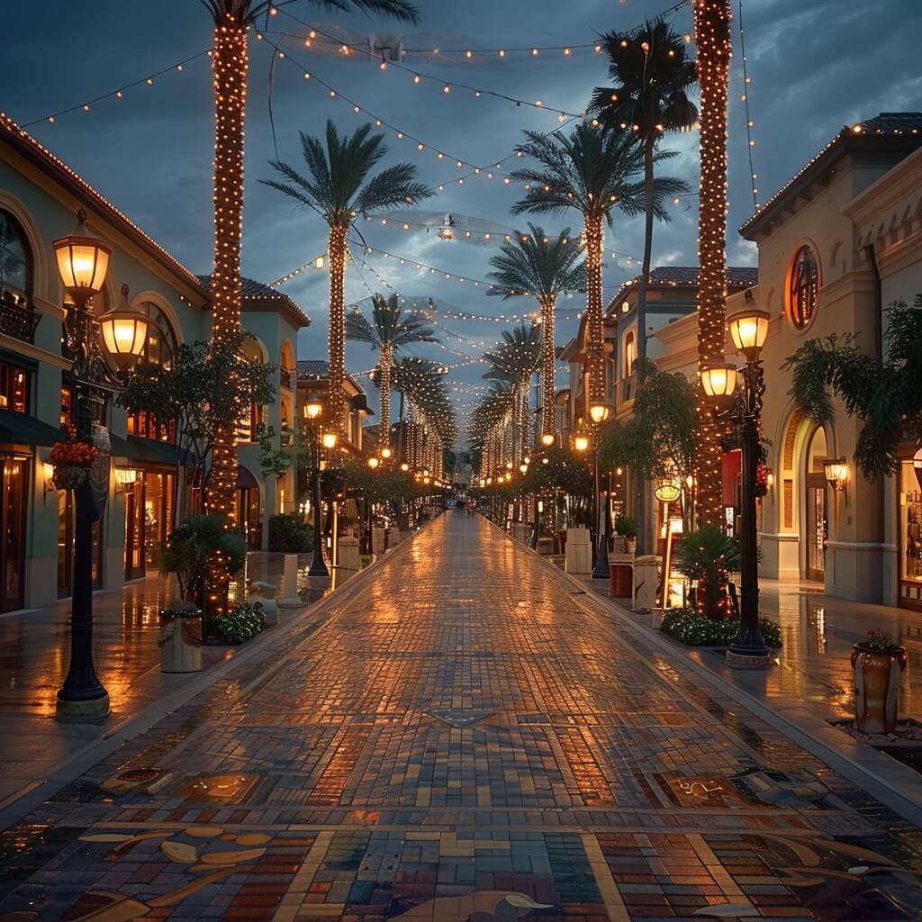 Palm-Lined Street