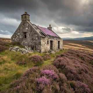 Ruined Farmhouse Scotland Heather