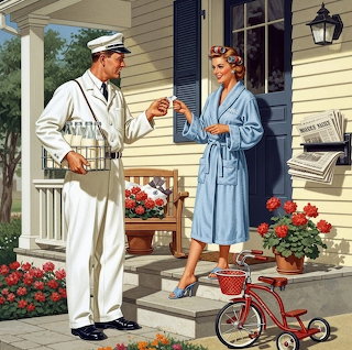 Milkman Vintage Scene