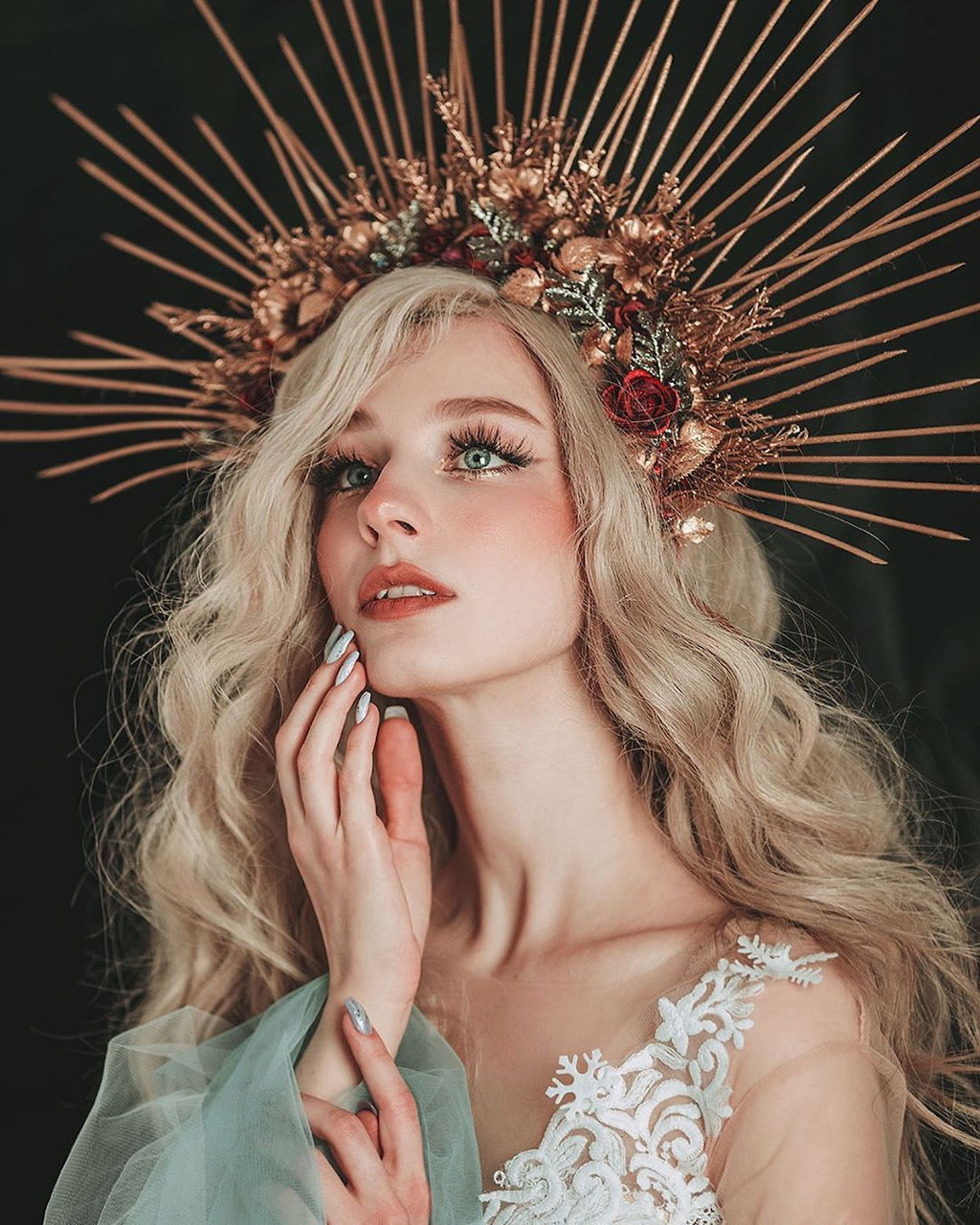 Woman with Golden Sunburst Headdress