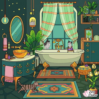 Cozy Bohemian Bathroom Interior