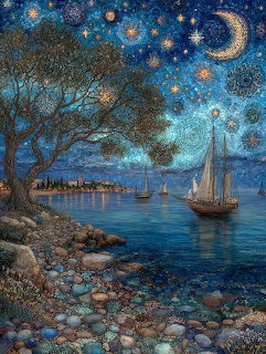 Starry Night Sailboats