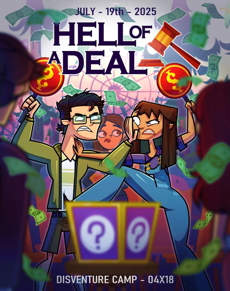 Disventure Camp cartoon poster with multiple animated characters