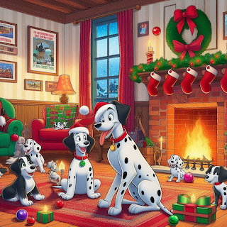 Dalmatians at Christmas