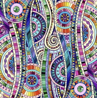 Colorful Mosaic Swirls Pattern