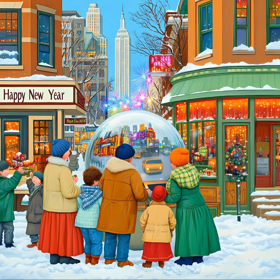 Snow Globe Winter Scene