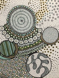 Abstract Dotted Circles Pattern