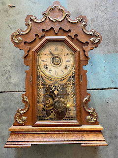 Antique Gingerbread Mantel Clock